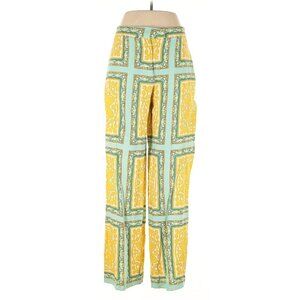 Zara Linen Blend Yellow Green Pants Large NWT